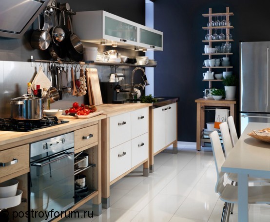 Этот дизайн кухни икеа - практичное решение системы хранения для кухни