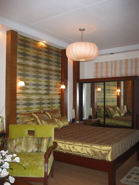 Дизайн спальни с китайским фонариком