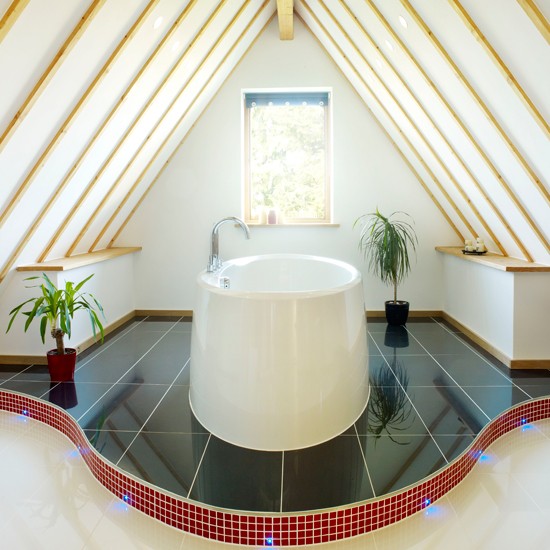 Необычный дизайн туалетной комнаты; Необычный дизайн и планировка ванной
