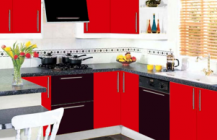 красно черная кухня фото