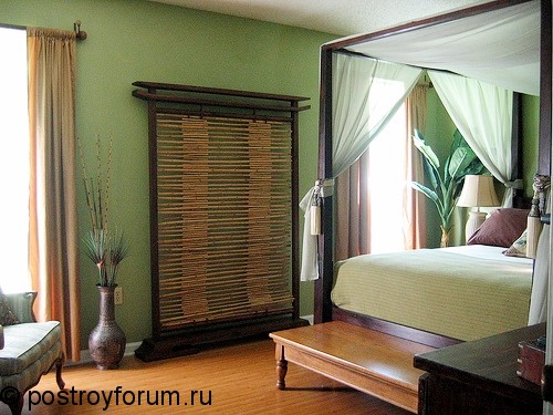 Бамбук для украшения спальни